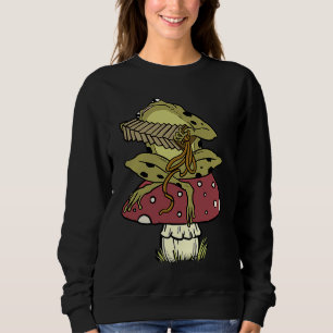 Frog Music Nature Mushroom Cottagecore Sweatshirt