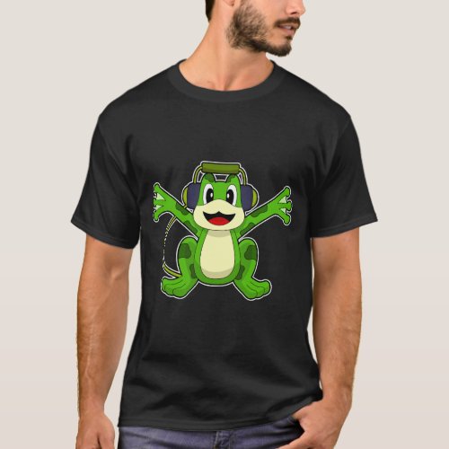 Frog Musician Headphone Music T_Shirt