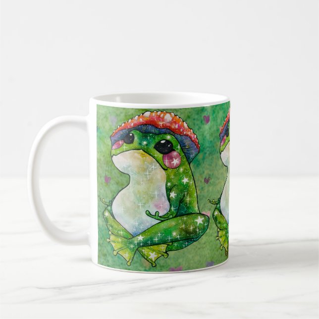 Frog named Clover Coffee Mug (Left)