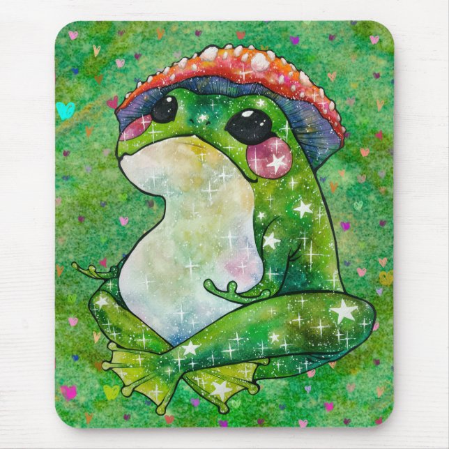 Frog named Clover Mouse Pad (Front)