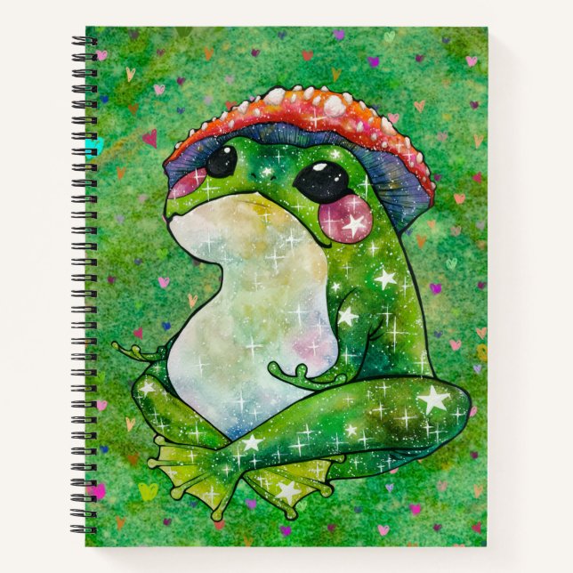 Frog named Clover Notebook (Front)