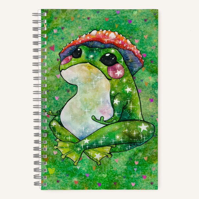 Frog named Clover Notebook (Front)