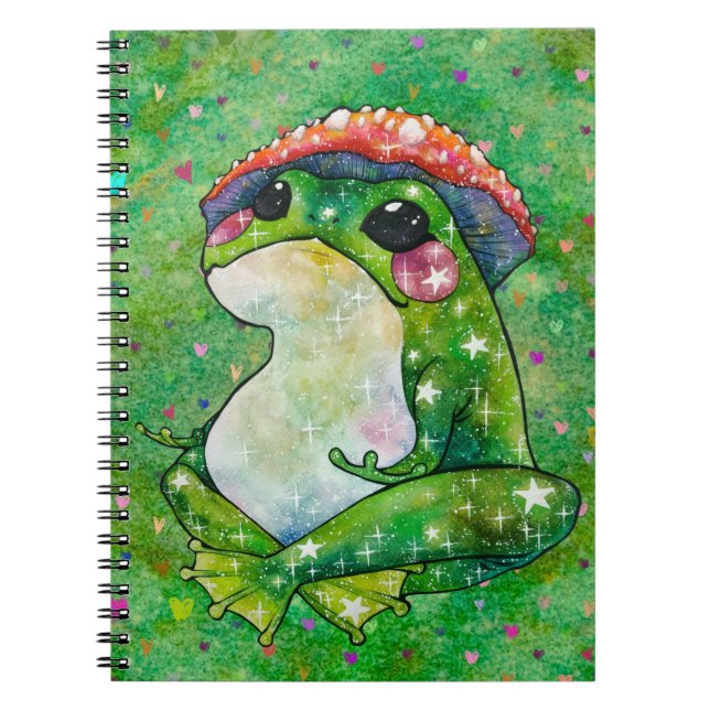 Frog named Clover Notebook (Front)
