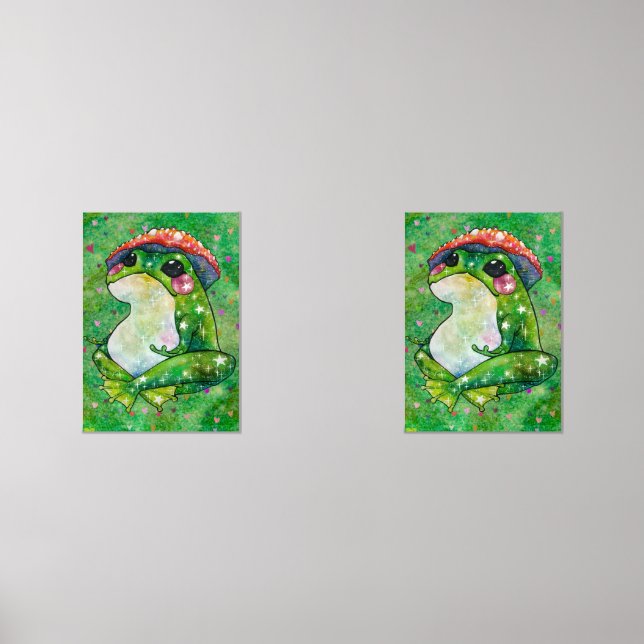 Frog named Clover Wall Art Sets (Front)