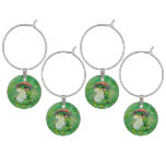 Frog named Clover Wine Charm