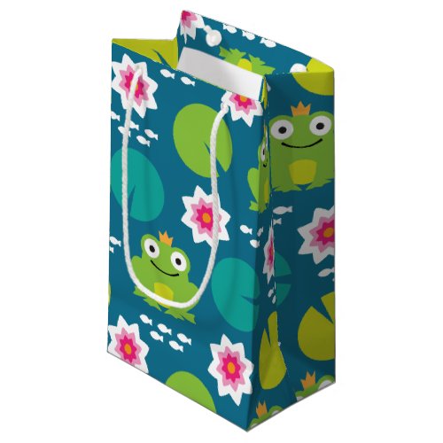 Frog  Nenuphar Seamless Pattern Small Gift Bag