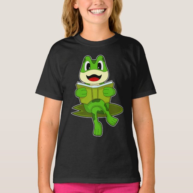 Frog Nerd Book T-Shirt (Front)