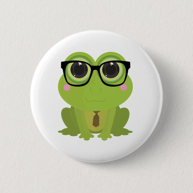 Frog Nerd Button (Front)