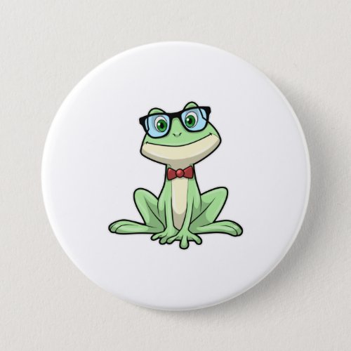Frog Nerd Student Glasses Tie Button
