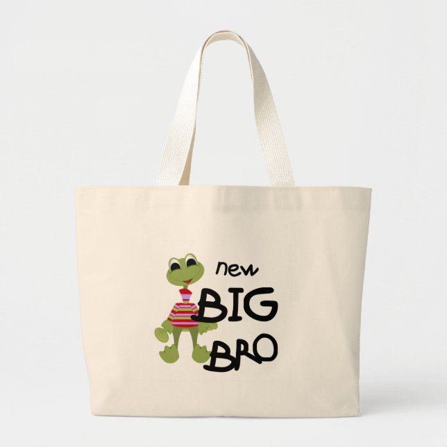 Frog New Big Bro Large Tote Bag (Front)