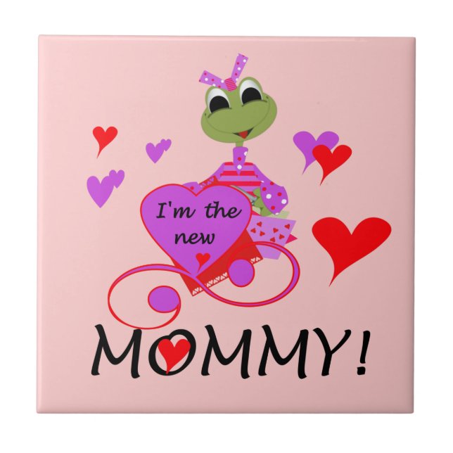 Frog New Mommy Gifts Ceramic Tile (Front)