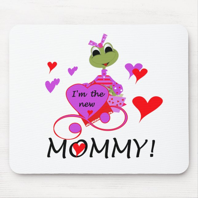 Frog New Mommy T-shirts and Gifts Mouse Pad (Front)