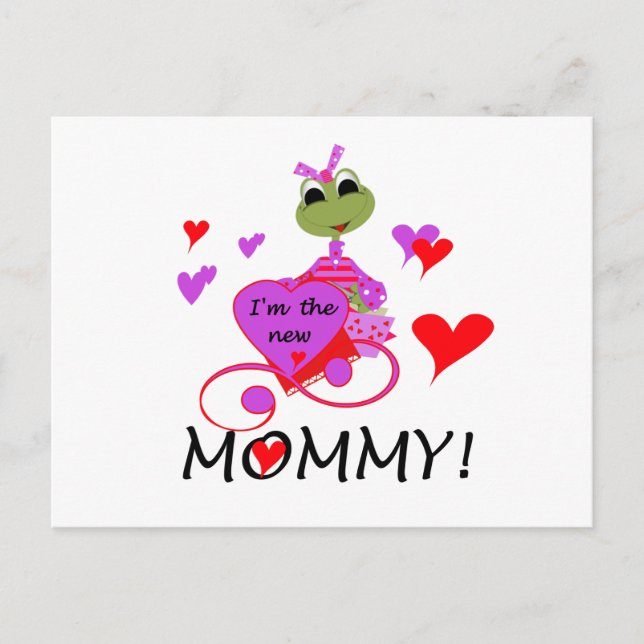 Frog New Mommy T-shirts and Gifts Postcard (Front)