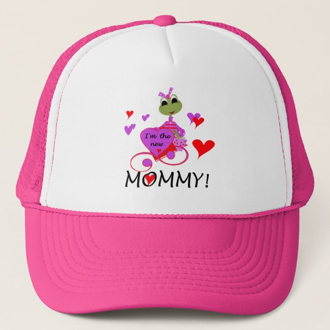 Frog New Mommy T-shirts and Gifts Trucker Hat (Front)