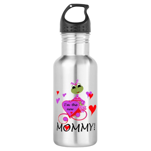Frog New Mommy Water Bottle (Front)