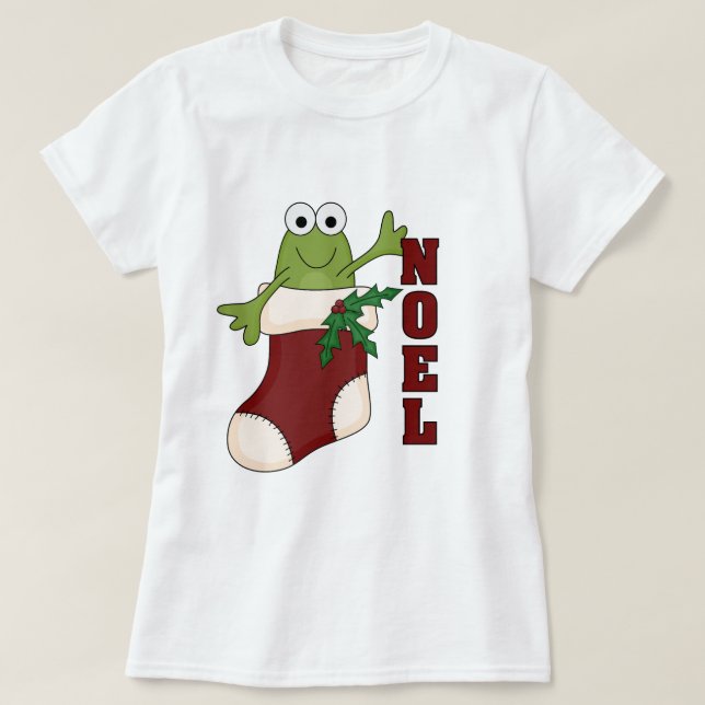 Frog Noel Holiday Tshirts and Gifts (Design Front)