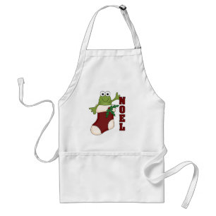 Frog Noel Holiday Tshirts and Gifts Adult Apron