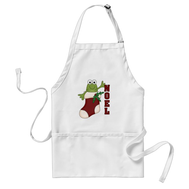 Frog Noel Holiday Tshirts and Gifts Adult Apron (Front)