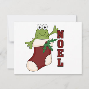 Frog Noel Holiday Tshirts and Gifts Card