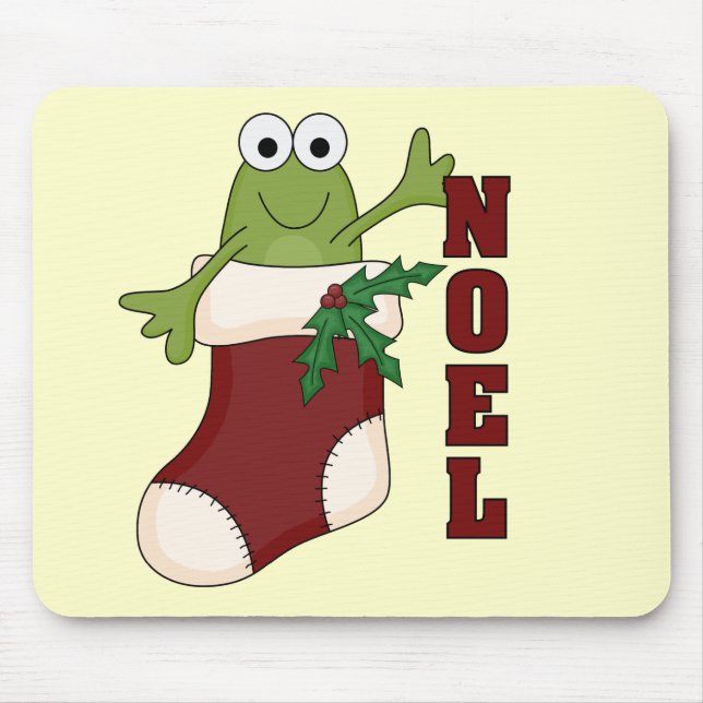 Frog Noel Holiday Tshirts and Gifts Mouse Pad (Front)