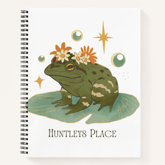 Frog Noteook Huntleys Place  Notebook (Front)