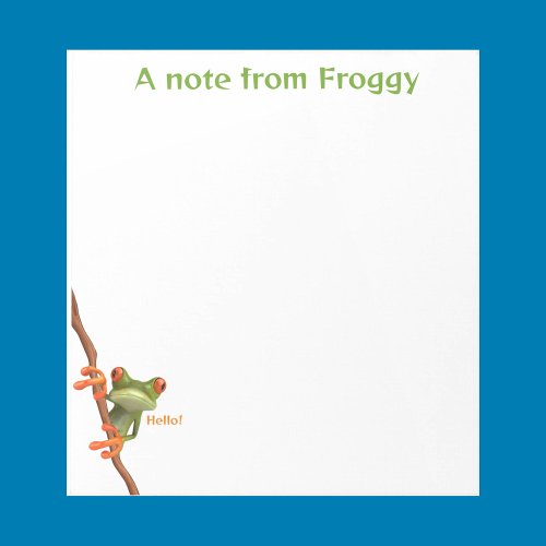 Frog notepad