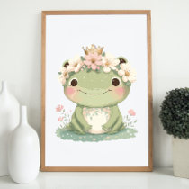 Frog Nursery Decor Cute Baby Boho