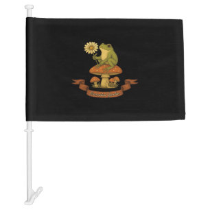 Frog of the Garden Fairycore Cottagecore Frog Car Flag