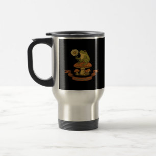 Frog of the Garden Fairycore Cottagecore Frog Travel Mug