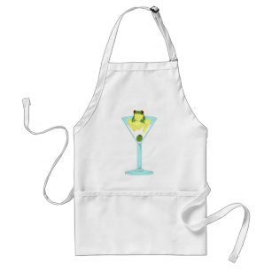 Frog & Olive in Martini Glass Adult Apron