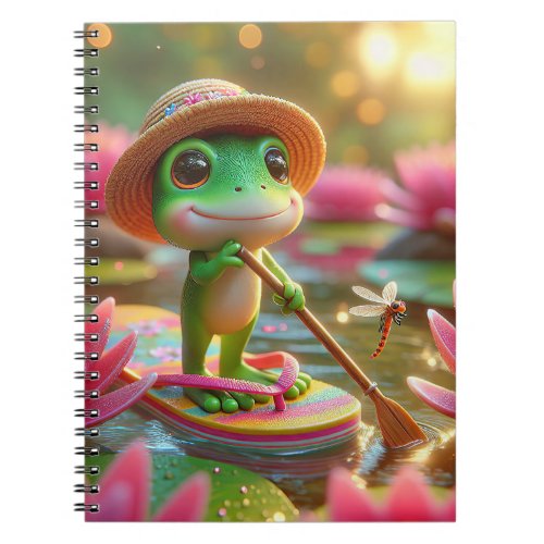 Frog On A Flip_Flop In a Pond Notebook