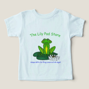 Frog on a Lily Pad Light Blue Toddler T-shirt