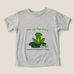 Frog on a Lily Pad Light Gray Toddler T-shirt