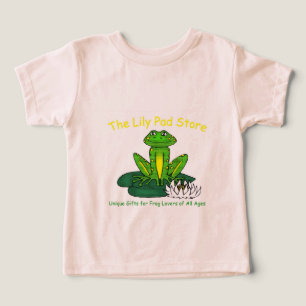 Frog on a Lily Pad Light Pink Toddler T-shirt