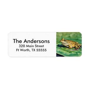 Frog on a Lily Pad Return Address Labels