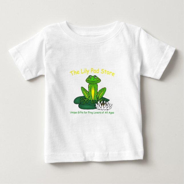 Frog on a Lily Pad White Toddler T-Shirt (Front)