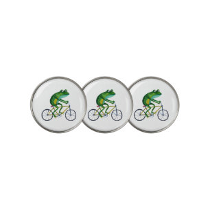 Frog On Bicycle Golf Ball Marker