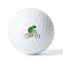 Frog On Bicycle Golf Balls