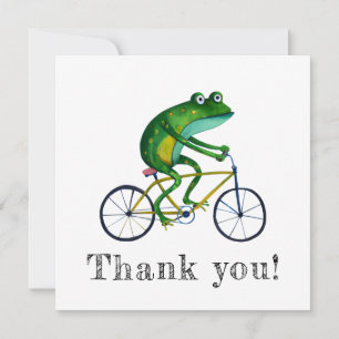 Frog On Bicycle Invitation
