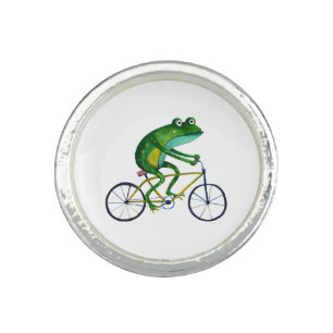 Frog On Bicycle Ring