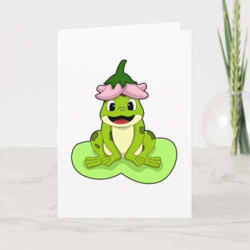 Frog on Leaf Card