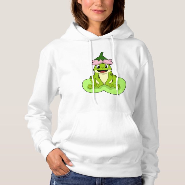 Frog on Leaf Hoodie (Front)