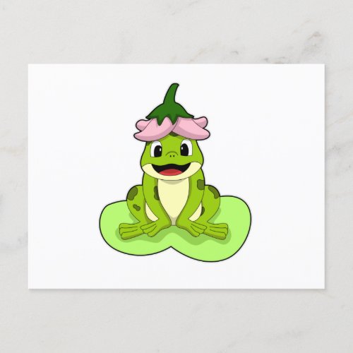 Frog on Leaf Postcard