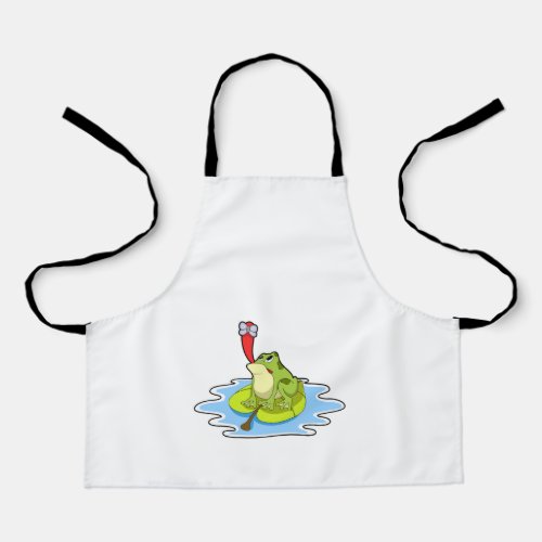 Frog on Leaf with Insect Apron