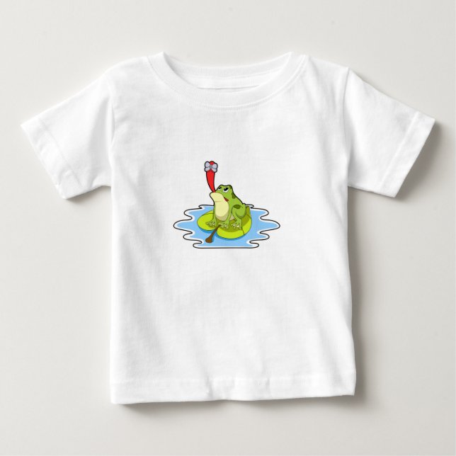 Frog on Leaf with Insect Baby T-Shirt (Front)