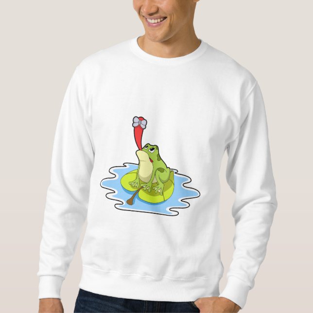 Frog on Leaf with Insect Sweatshirt (Front)