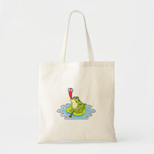 Frog on Leaf with Insect Tote Bag