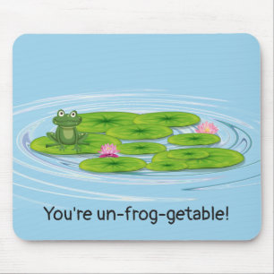 Frog On Lily Pad Mouse Pad