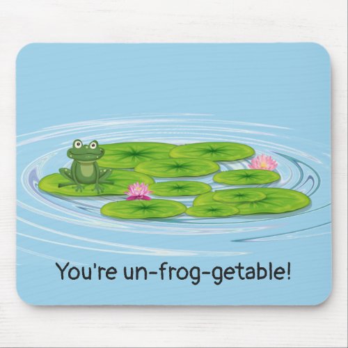 Frog On Lily Pad  Mouse Pad