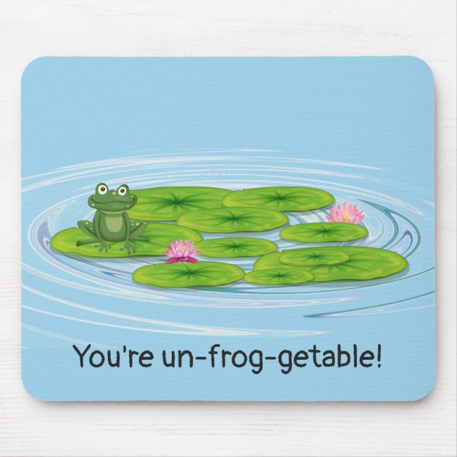 Frog On Lily Pad  Mouse Pad (Front)